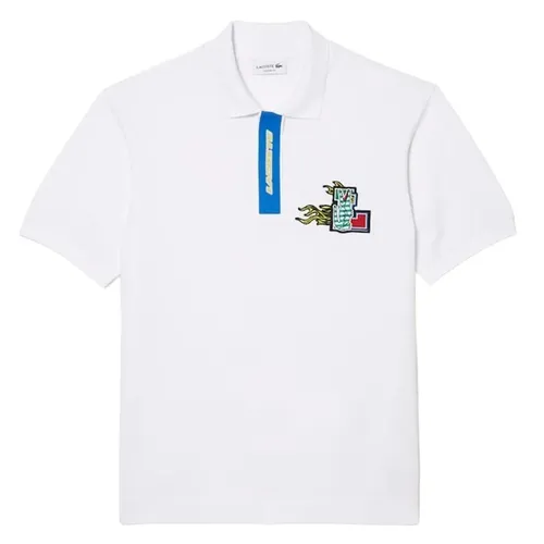 Áo Polo Nam Lacoste Men's Contrast Placket And Crocodile Badge PH146551001 PC02 Màu Trắng Size 4