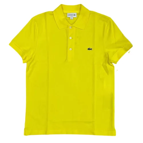 Áo Polo Nam Lacoste Men's Regular Fit Stretch Cotton Piqué Màu Vàng Chanh Size 4