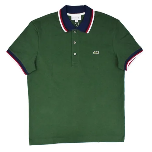 Áo Polo Nam Lacoste Men's Regular Fit Stretch Cotton Piqué PH3461-SMI Màu Xanh Lá Size 4