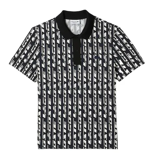 Áo Polo Nam Lacoste Movement Two-Tone Printed PH5655-51 9YT Màu Xanh Navy/Trắng Size 4