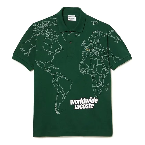 Áo Polo Nam Lacoste Original L.12.12 Printed Organic Cotton PH8046 00 132 Màu Xanh Lá Size XS
