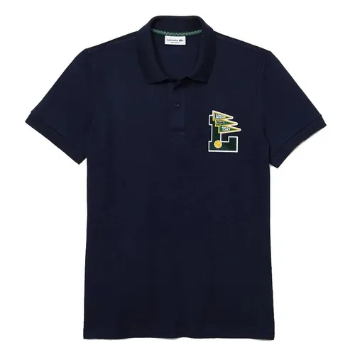 Áo Polo Nam Lacoste Regular Fit L Badge Cotton Piqué PH7730 166 Màu Xanh Navy Size 2