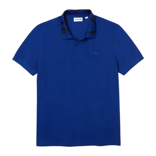 Áo Polo Nam Lacoste Slim Fit Lettered Neck Light Breathable Piqué PH7647 98 BDM Màu Xanh Dương Size S