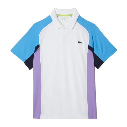 Áo Polo Nam Lacoste Sport Thermo Regulating Piqué Tennis Shirt DH9265-6HU Màu Trắng Xamh Size 3