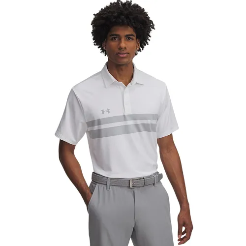 Áo Polo Nam Under Armour Drive Team Dual Stripe Polo Shirt 6009477-100 Màu Trắng Size XL