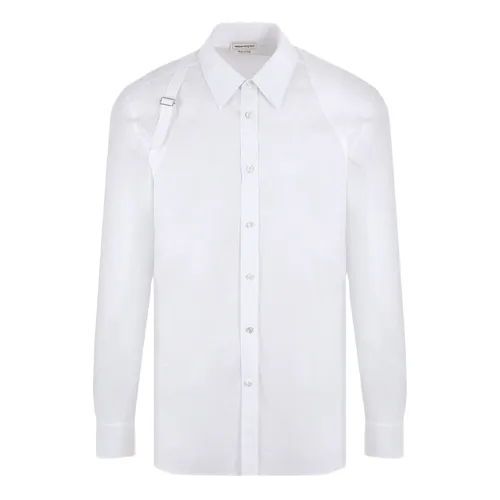 Áo Sơ Mi Nam Alexander Mcqueen With Strap Detail In White 624753 Màu Trắng Size 15+