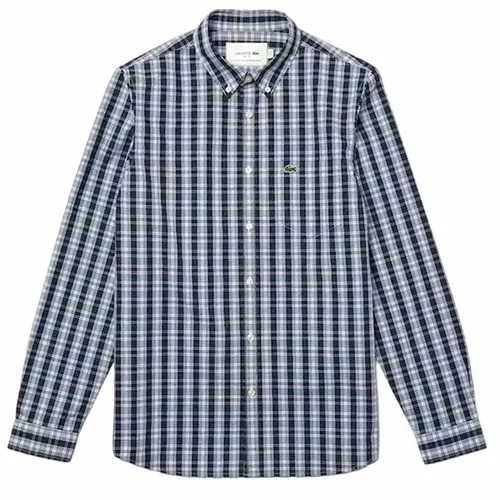 Áo Sơ Mi Nam Lacoste Slim Fit CH5269-BUG Màu Xanh Kẻ Size 38