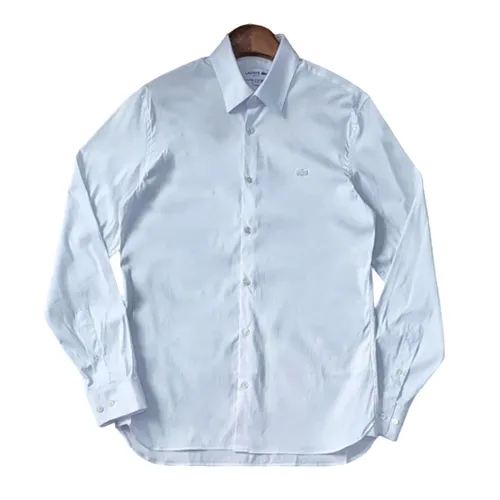 Áo Sơ Mi Nam Lacoste Slim Fit Long Sleeve Crocodile Logo Shirt Màu Trắng Size 37