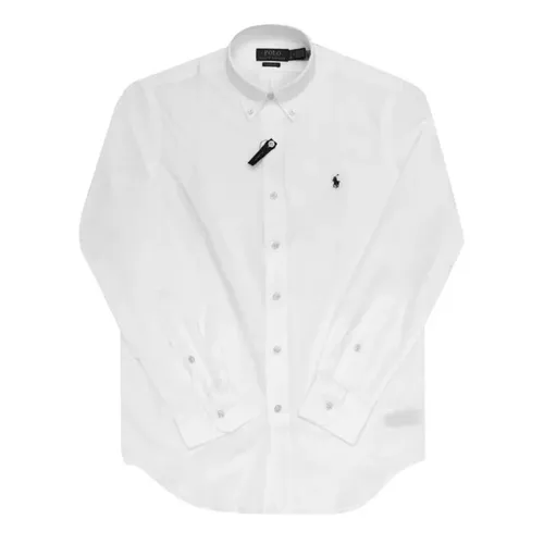 Áo Sơ Mi Nam Ralph Lauren Long Sleeve Stretch Poplin Classic Fit 710928252001 Màu Trắng Size L
