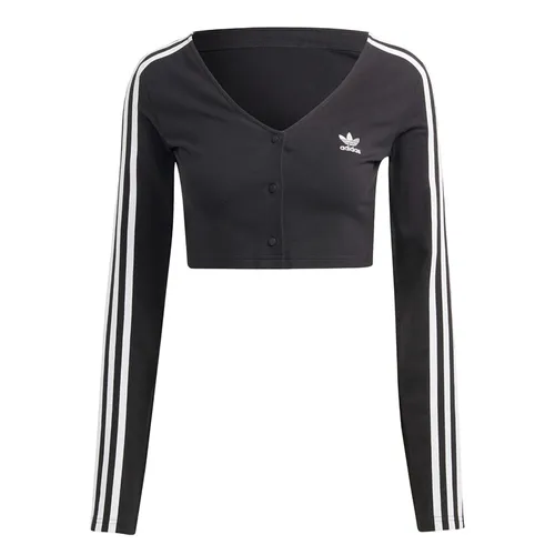 Áo Thun Dài Tay Nữ Adidas Adicolor Classics 3-Stripes Button T-Shirt IC5473 Màu Đen Size S