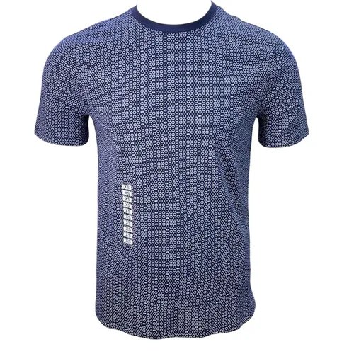 Áo Thun Nam Armani Exchange Chấm Ô Chữ Trắng 7VZTHZ ZJH4Z Tshirt Màu Xanh Navy Size XS