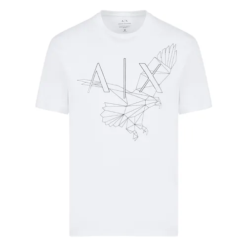 Áo Thun Nam Armani Exchange Chữ Chim Ưng 3RZTBF ZJ9TZ Tshirt Màu Trắng Size L