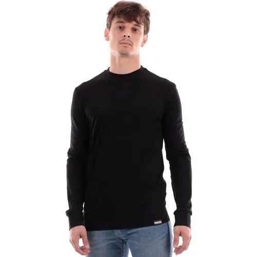 Áo Thun Nam Dsquared2 Men's Long Sleeves Shirt D9M104700 Màu Đen Size M