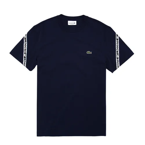 Áo Thun Nam Lacoste Men's Regular Fit Printed Bands T-Shirt TH9873 166 Màu Xanh Navy Size 3