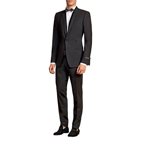 Áo Vest Nam Dolce & Gabbana D&G Black Wool Coat Suit Blazer Tag Logo Màu Đen Size 46