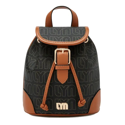Balo Nữ Lyn Calina Mini Backpack Printed Black LL25CBF289 Màu Nâu Đen