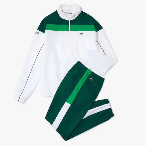 Bộ Quần Áo Gió Lacoste Men's Lacoste Sport Lightweight Tracksuit WH6950-ZUR Màu Xanh Trắng Size 3