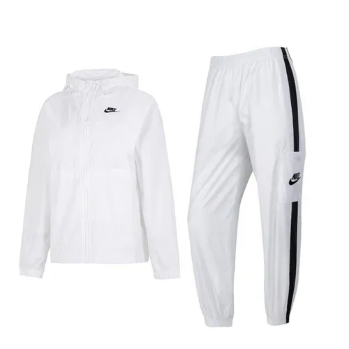 Bộ Quần Áo Gió Nữ Nike Sportswear DM6180-100 / CJ7347-100 Màu Trắng Size L (Form Á)