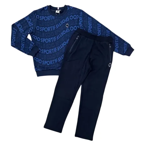 Bộ Quần Áo Nỉ Nam Le Coq Sportif Mono Màu Xanh Dương Size M (Form Á)