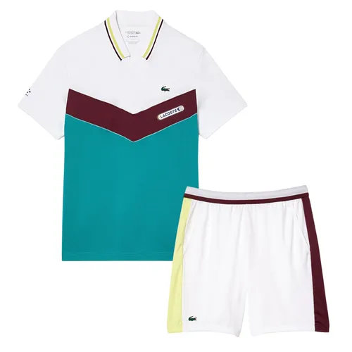 Bộ Quần Áo Thể Thao Nam Lacoste Tennis x Daniil Medvedev GH1098/DH1099 Màu Trắng/Xanh