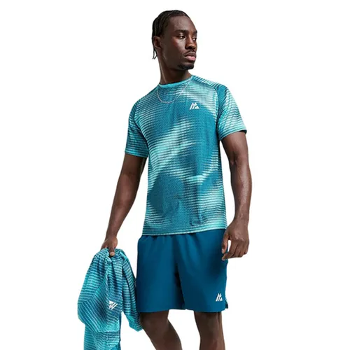 Bộ Thể Thao Pickeball/Tenis Montirex Peak Print Màu Xanh Size S (Form Âu)