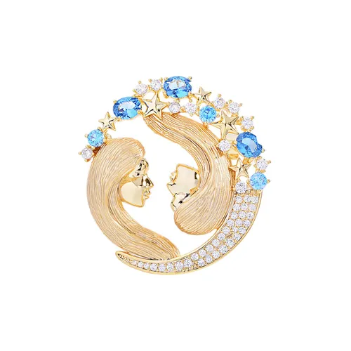 Cài Áo Nữ Meri Duo Ladies BR910 Màu Vàng