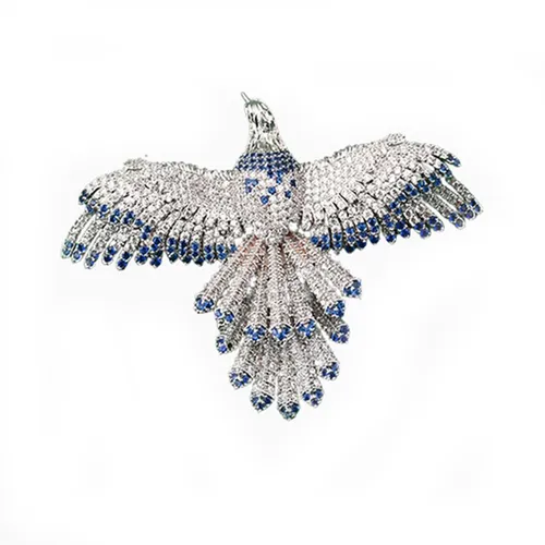 Cài Áo Nữ Meri Pure Dove BR923 Màu Xanh Bạc