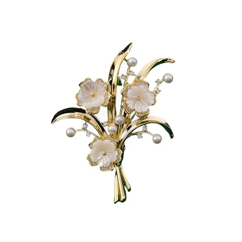 Cài Áo Nữ Meri Swaying Bloom BR926 Màu Vàng