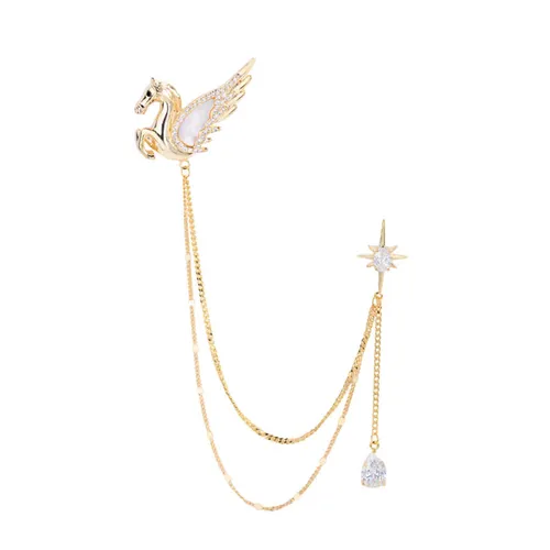 Cài Áo Nữ Meri Unicorn Star BR922  Màu Vàng