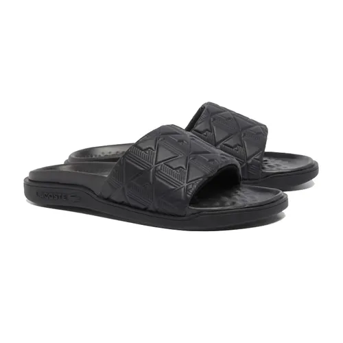 Dép Nữ Lacoste Women's Serve Slides Dual 49CFA0030-02H Màu Đen Size 38