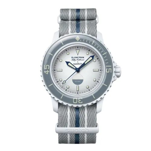Đồng Hồ Blancpain x Swatch Antarctic Ocean SO35S100 Màu Xám