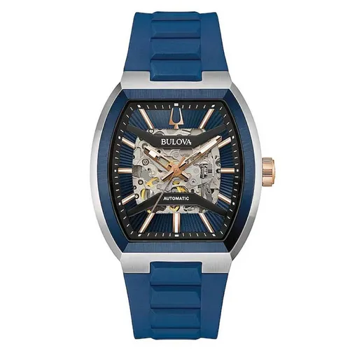 Đồng Hồ Nam Bulova Maquina Automatic Blue Dial Men's Watch 98A318 Màu Xanh