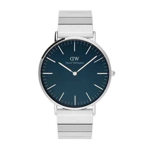 Đồng Hồ Nam Daniel Wellington Classic Piano Link Arctic Silverr Màu Bạc Xanh