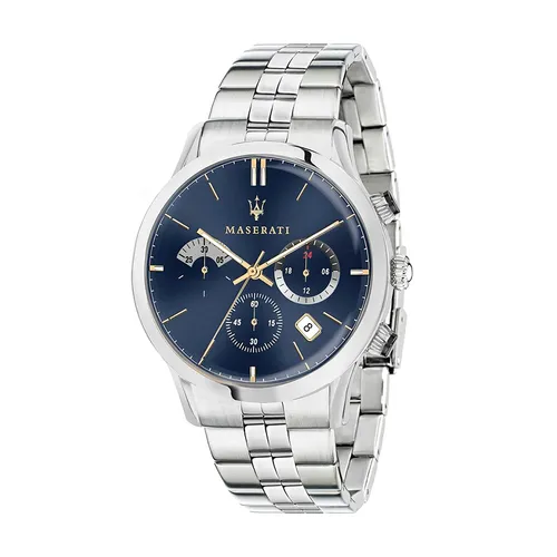 Đồng Hồ Nam Maserati Ricordo R8873633001 Watch - Blue Dial And Silver Steel Strap Màu Xanh Bạc