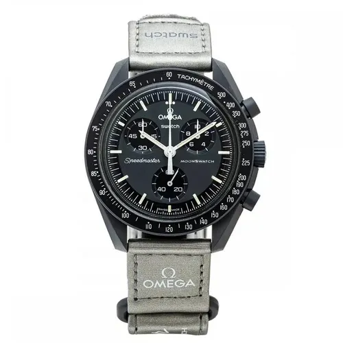 Đồng Hồ Nam Omega x Swatch Bioceramic Moonswatch Mission to Mercury SO33A100 Màu Đen Xám