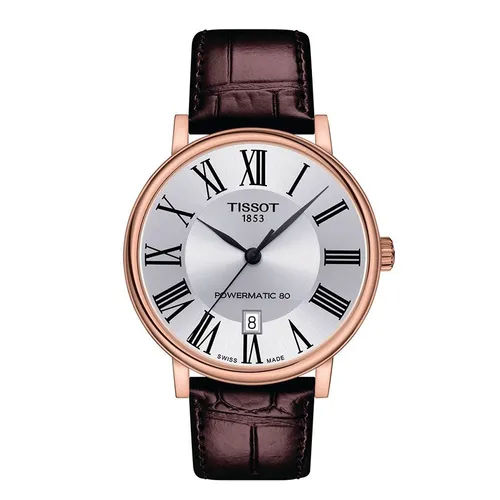 Đồng Hồ Nam Tissot Carson Premium Powermatic 80 Watch T122.407.36.033.00 Màu Nâu Bạc