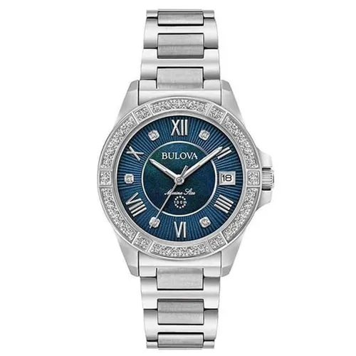 Đồng Hồ Nữ Bulova 96R215 Marine Star Màu Bạc Xanh
