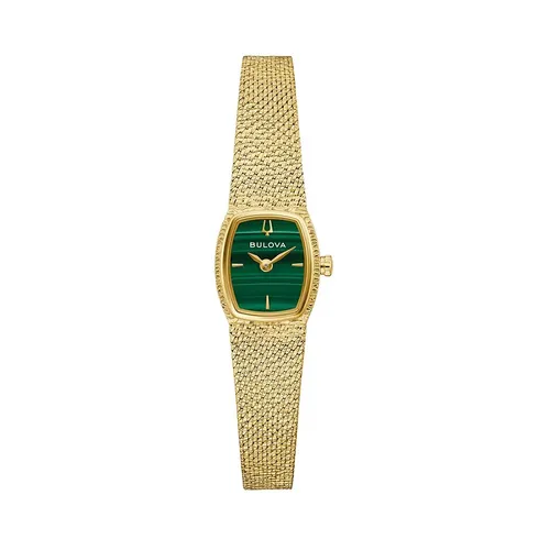 Đồng Hồ Nữ Bulova Classic Goddess of Time Malachite 97L184 17mm Màu Vàng