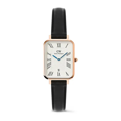Đồng Hồ Nữ Daniel Wellington Dây Da - DW00100862 Quadro Roman Numerals 20x26mm Màu Trắng - Vàng Hồng