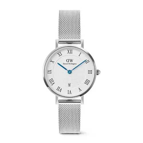 Đồng Hồ Nữ Daniel Wellington Dây Lưới - DW00100858 Petite Roman Numerals 28mm Màu Bạc