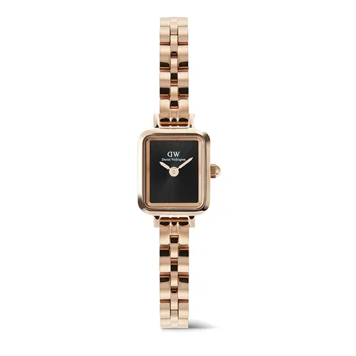 Đồng Hồ Nữ Daniel Wellington DW00100848 Quadro Mini Arch 3-link Màu Đen - Vàng Hồng