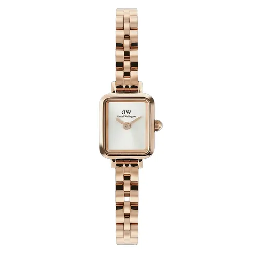Đồng Hồ Nữ Daniel Wellington Quadro Mini Arch 3-Link White Sunray Màu Vàng Hồng