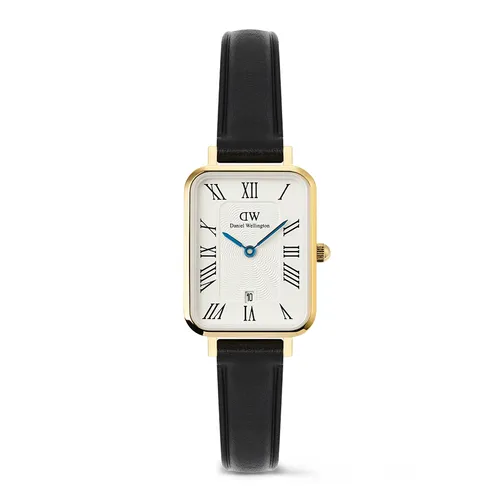 Đồng Hồ Nữ Daniel Wellington Quadro Roman Numerals Date Sheffield DW00100865 Màu Đen