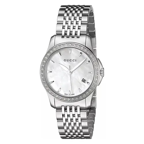 Đồng Hồ Nữ Gucci G Timeless Diamond Watch 27mm Màu Bạc