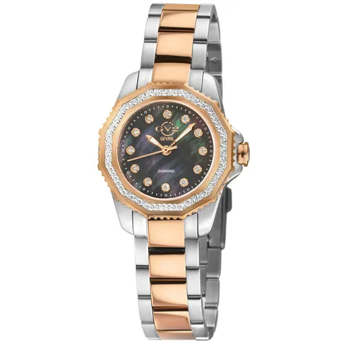 Đồng Hồ Nữ GV2 By Gevril Cortina Diamond Mother Of Pearl Dial Ladies Watch 13504B  Màu Bạc - Vàng Hồng