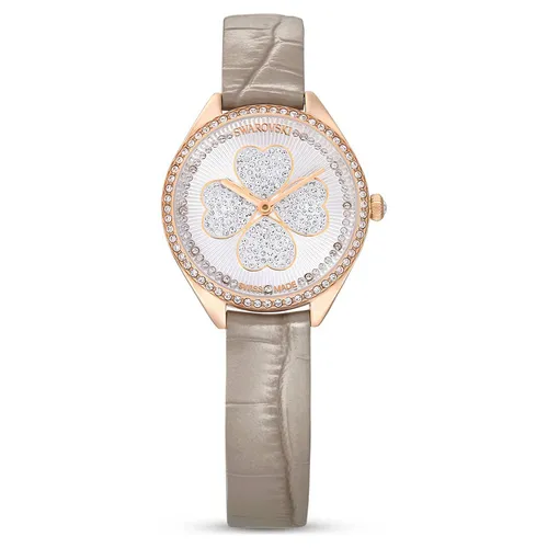 Đồng Hồ Nữ Swarovski Attract Clover Crystals 5653350 Màu Xám Trắng