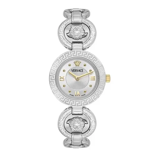 Đồng Hồ Nữ Versace Quartz Greca Jewel  Watch Màu Bạc