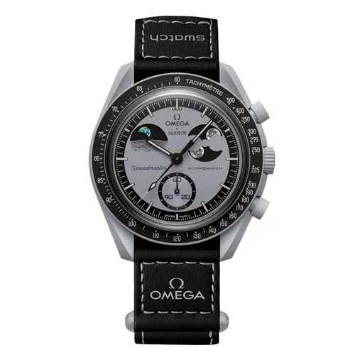 Đồng Hồ Omega x Swatch Mission To Earthphase SO33M700 Màu Đen/Xám