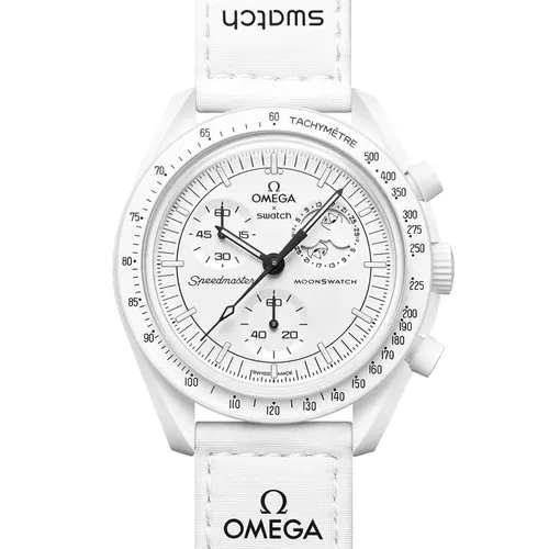 Đồng Hồ Omega x Swatch Mission To The Moonphase Full Moon SO33W700 Màu Trắng