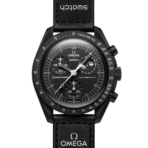 Đồng Hồ Omega x Swatch Mission To The Moonphase New Moon SO33B700 Màu Đen